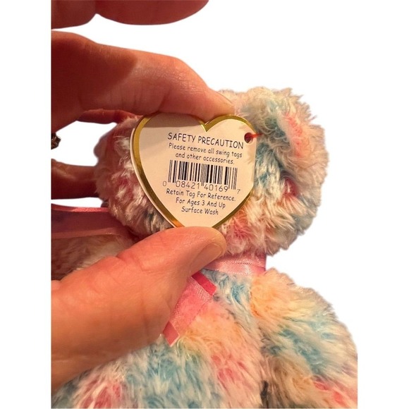 Ty Beanie Babies Twirls the Bear 2004 Retired Collectible 8" Plush - Picture 5 of 9